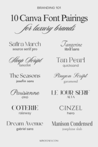 10 Best Free Canva Font Combinations for Luxury Brands - khsocials.com